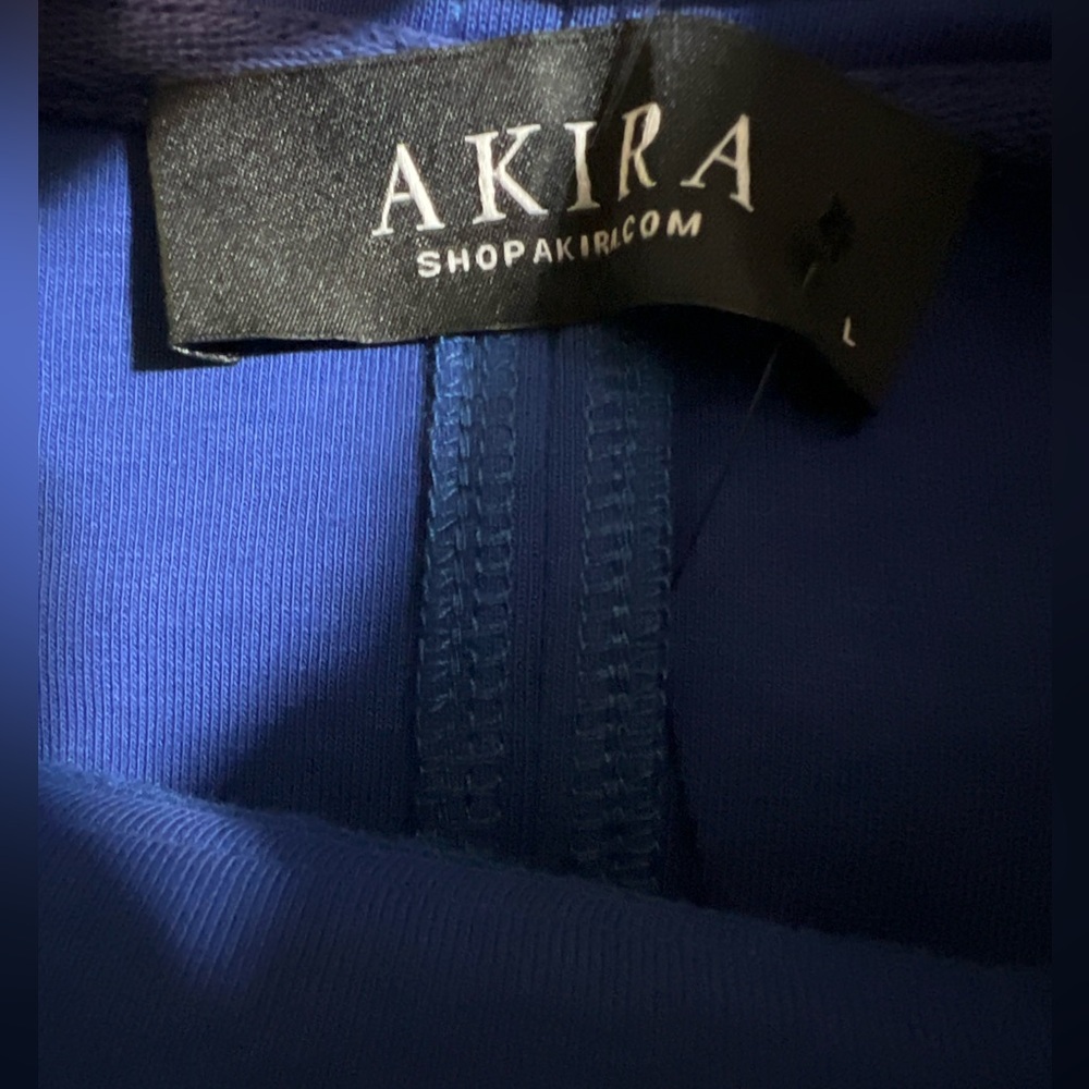 27. Akira Blue Cropped Sweatshirt with  Sleeves - Picture 3 of 10